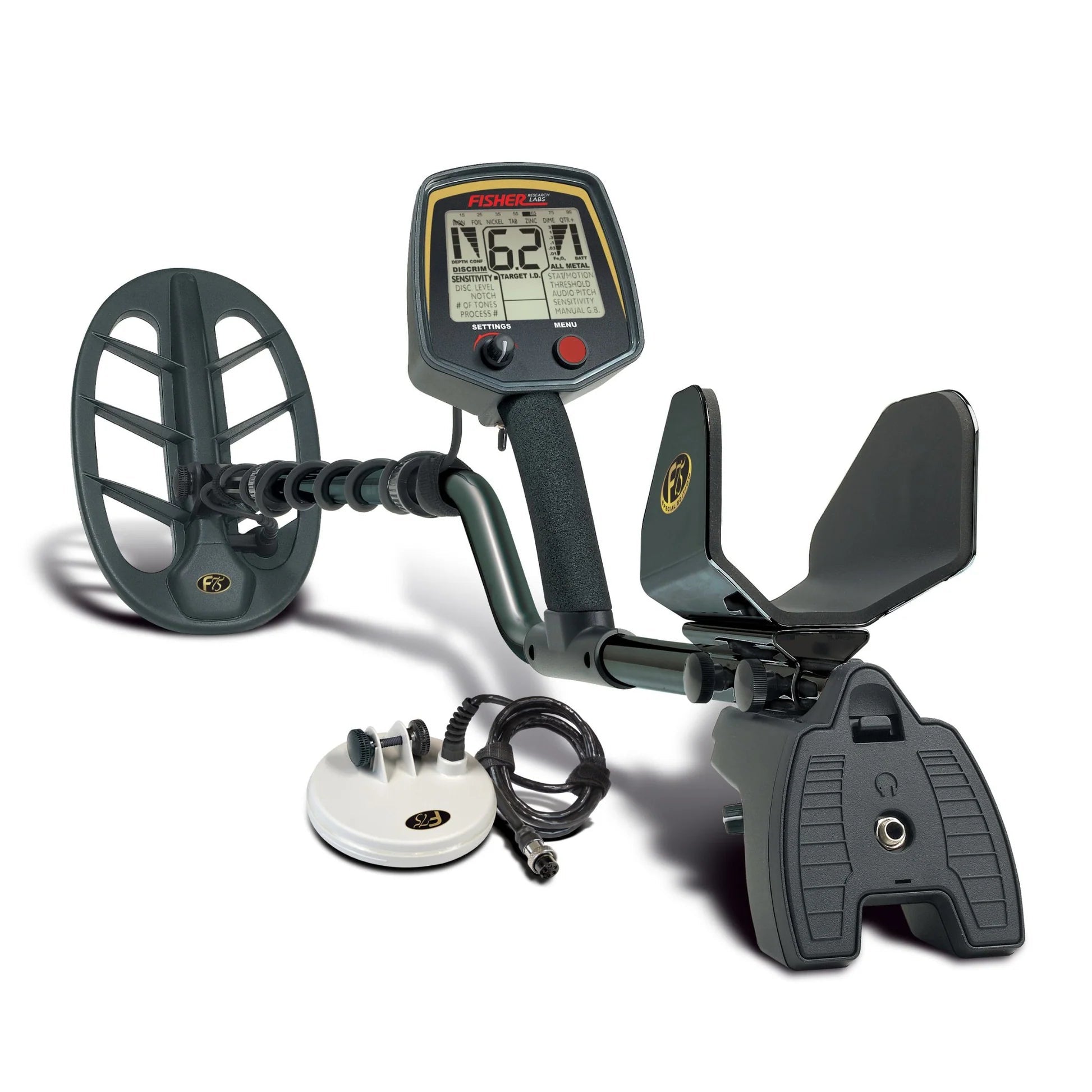 Fisher F75 Limited Metal Detector - 11" and 5" Coils