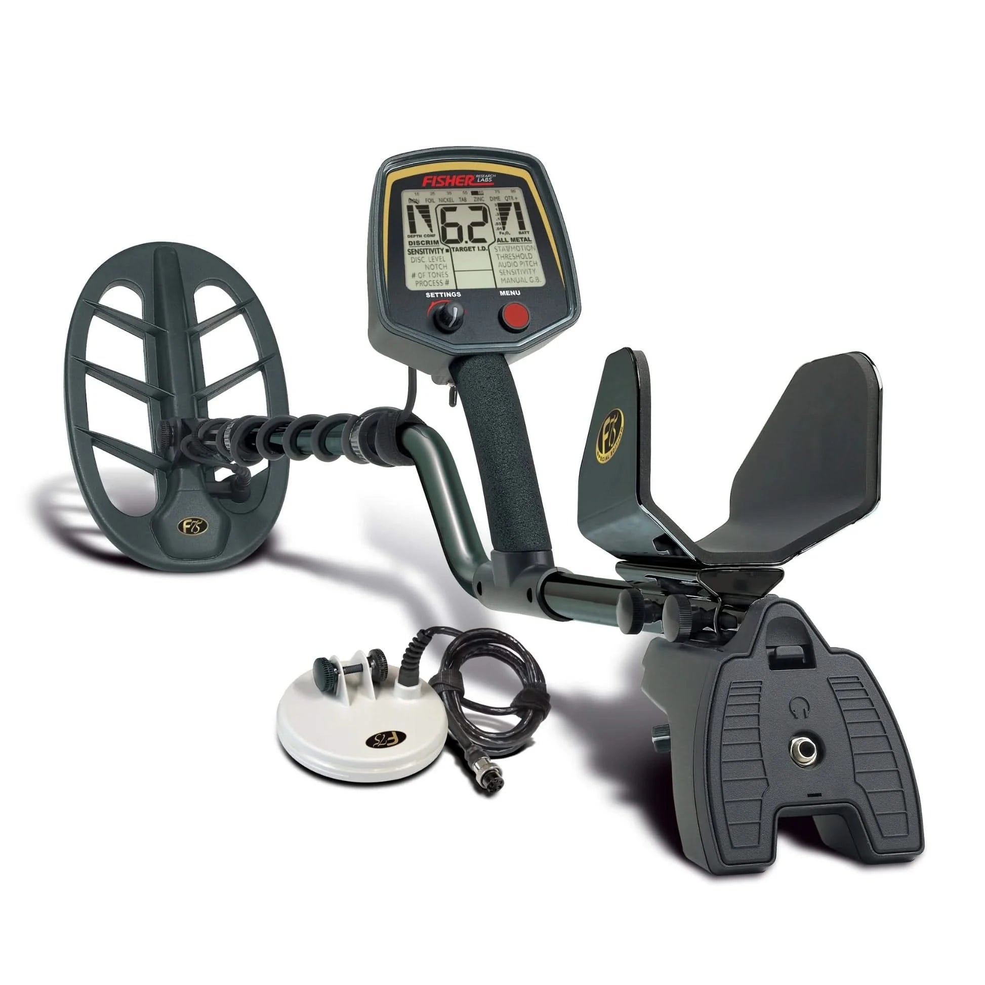 Fisher F75 Limited Metal Detector - 11" and 5" Coils