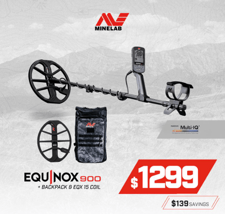 Minelab Equinox 900 with 15"coil and Backpack