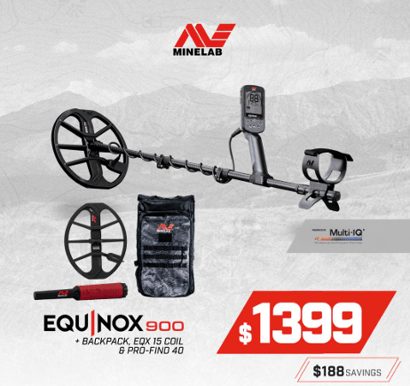 Minelab Equinox 900 with 15"coil, Backpack, and Pro - Find 40