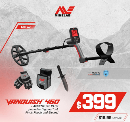Minelab VANQUISH 460 Metal Detector with Adventure Pack