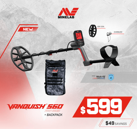 Minelab VANQUISH 560 Pro - Pack Metal Detector with Backpack