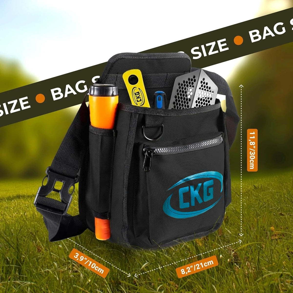 CKG Black Metal Detecting Pinpointer Bag