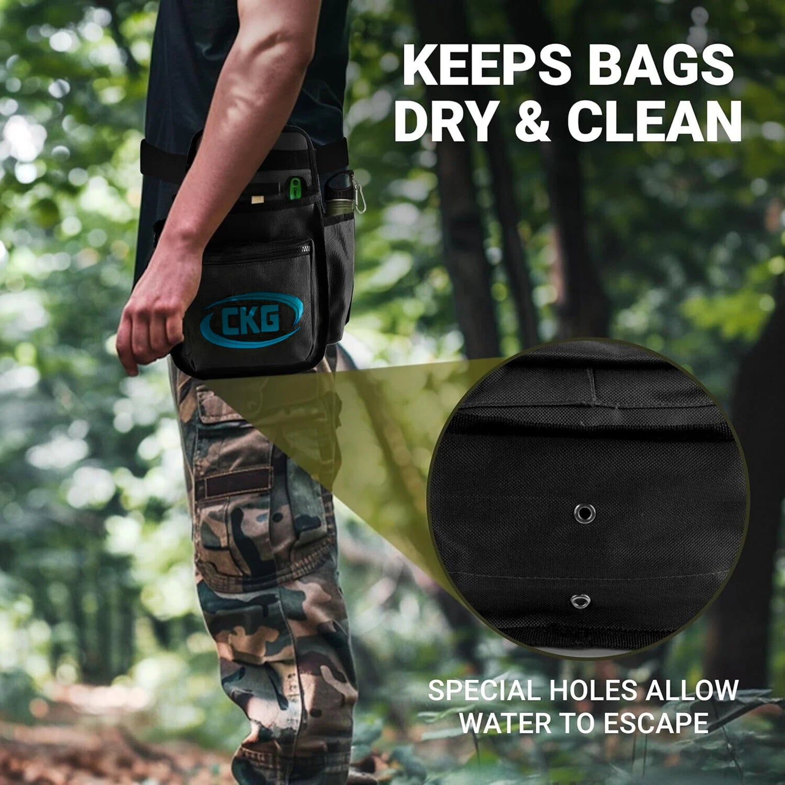 CKG Black Metal Detecting Pinpointer Bag