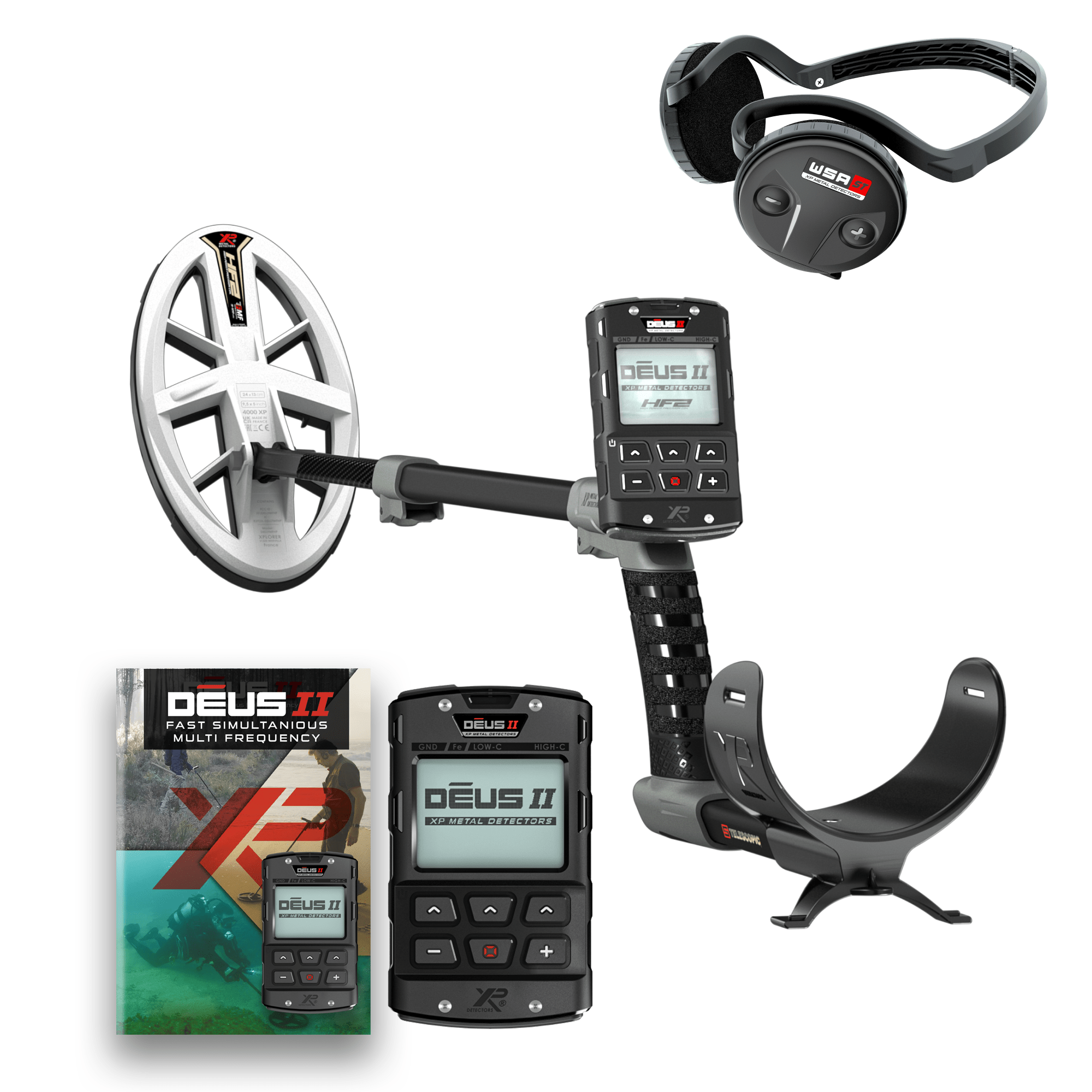 Deus 2 Gold - HF2 9" Coil - WSAII HEADPHONES - RC