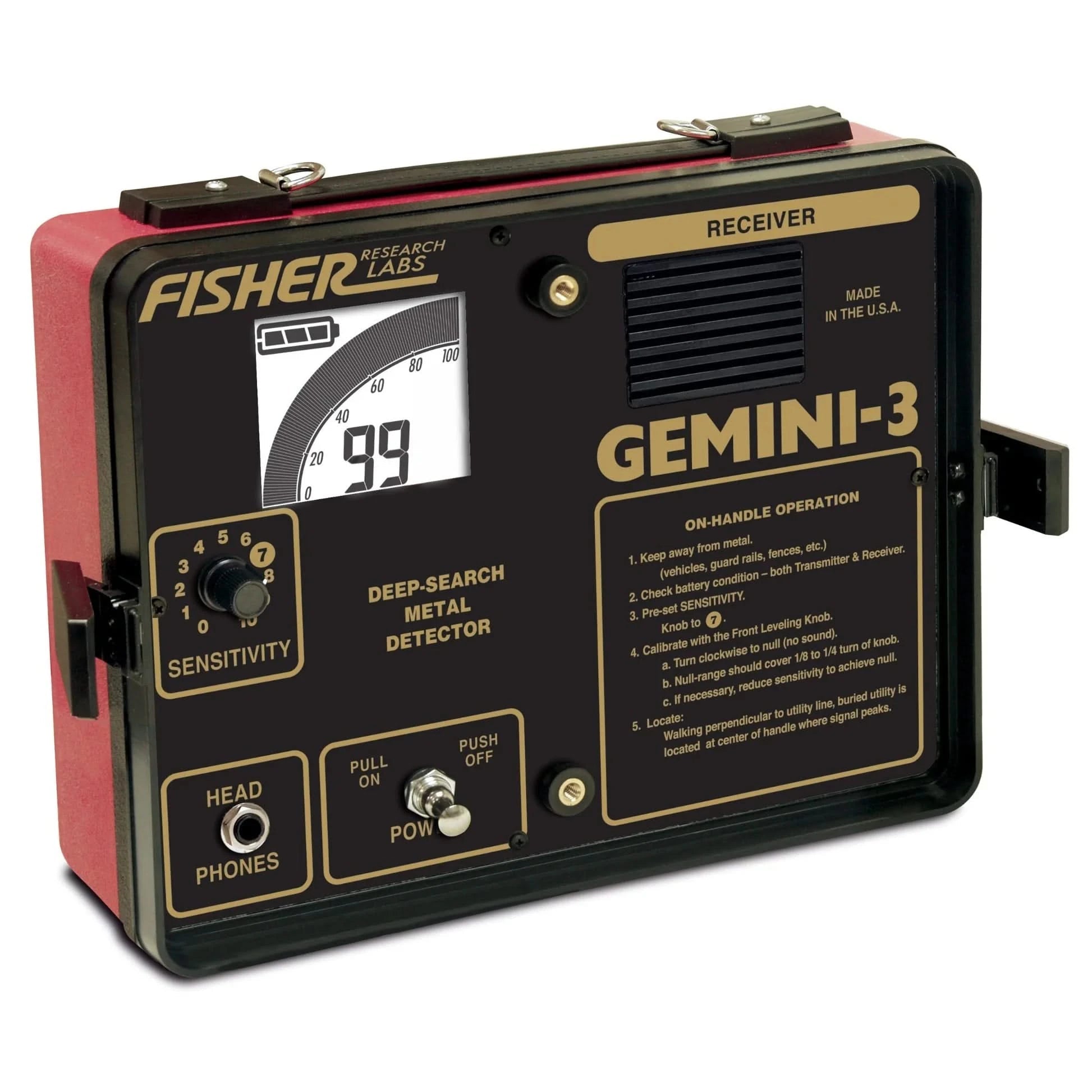 Fihser Gemini 3 - Two Box Metal Detector