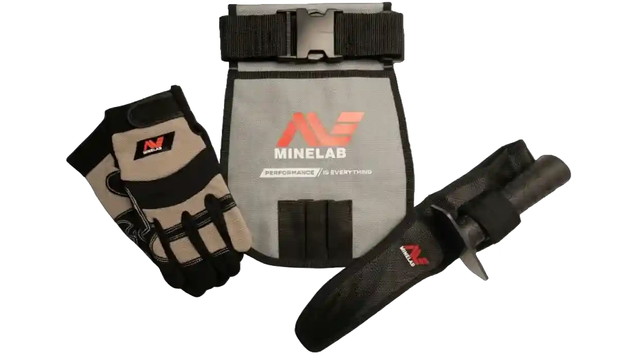 Minelab Adventure Pack with finds pouch gloves and hand digger